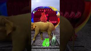 3 different colors Cute cats vs 7 red Gta 5 bigfoot amp 3 giant pacman [upl. by Olraced759]