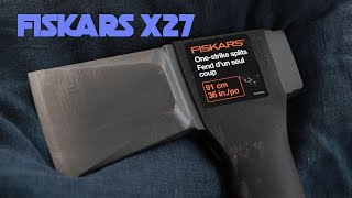 Fiskars X27 Splitting Axe Review  Fiskars 36quot Super Splitting Axe  Best Wood Splitting Axe [upl. by Nancie]