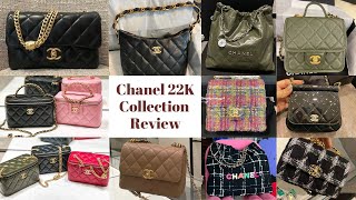 CHANEL FALLWINTER 202223 22K COLLECTION REVIEW Colors Price Mod Shots 🤎 香奈儿秋冬22K包评 [upl. by Ardekan317]