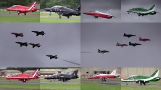 240720 RIAT 2024  Hawk 50th Anniversary Celebratory Formation Flypast at Day 2 [upl. by Cirted]