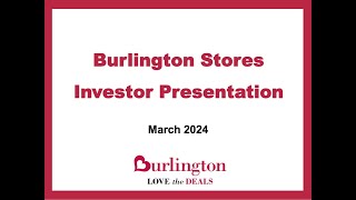 Burlington Stores BURL Q4 2023 Earnings Presentation [upl. by Orford482]