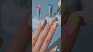 Tie dye nails😱💅shorts nails nailart ytshorts youtubeshorts trending new love art subscribe [upl. by Hessler]