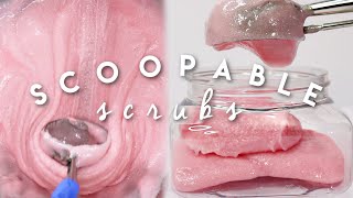 How to make Scoopable Scrubs  Foaming Scrub Recipe [upl. by Aelanej]