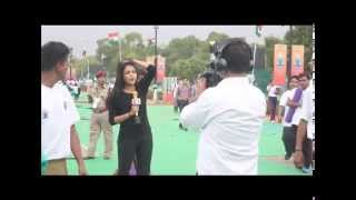 Shweta Singh Caught in the Camera at YOGA DAY  INDIA GATE [upl. by Attennod]