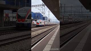 SBahnen beim Bahnhof Zürich Altstetten [upl. by Anilra536]