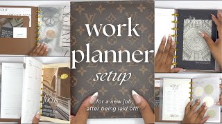 april 2024 work planner setup  setup my planner with me for a new job [upl. by Annaeel]