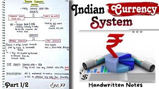 Indian Currency System Part12  Indian Economy  Lec77  Handwritten notes  An Aspirant [upl. by Yedok396]