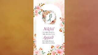 Adobe Premiere Pro Vertical Wedding Invitation Download [upl. by Ahlgren555]