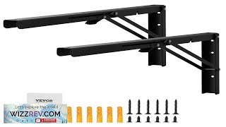 VEVOR Shelf Bracket Foldable 24” L 2 Pcs Heavy Duty Floating Review [upl. by Thunell477]