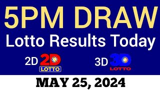 Lotto Result Today 5pm Draw May 25 2024 Swertres Ez2 PCSO Live Result [upl. by Prissy]