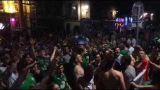 Irish fans on the streets of Lyon sing Amhrán na bhFiann [upl. by Mcwherter]