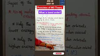 Postulates of Molecular Orbital Theory neet jee shorts 11thchemistry [upl. by Eldnek626]