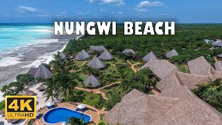 Nungwi Beach Zanzibar Tanzania 🇹🇿  4K Drone Footage [upl. by Rednav]