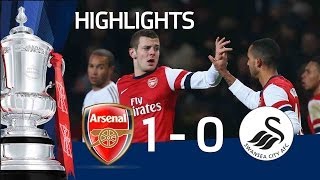 Arsenal 10 Swansea  Wilshere goal and full highlights  The FA Cup 3rd Round Replay 2013 [upl. by Erinn792]