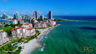 Fisher Island Aerial Tour Miami Beach FL  Legendary Productions [upl. by Shepperd]