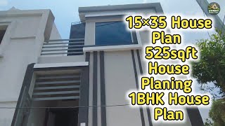 15×35 House Plan  525sqft House Planing  1BHK House Plan  Kavirdev Home Tour [upl. by Ayocal]