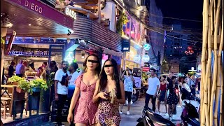 Popular night life street in Phnom Penh  Cambodia 2023 [upl. by Tatianas865]