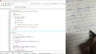 Binary Search using divide and conquer algorithm in tamil [upl. by Anirehtac]