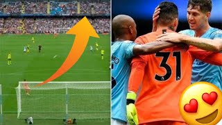 Ederson Produces Incredible GoalKick Assist For Sergio Aguero 👍 [upl. by Hesoj]