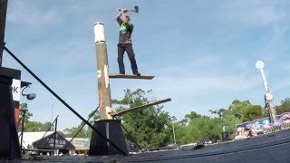 STIHL® TIMBERSPORTS® Australian Championship 2016 Springboard axetion [upl. by Nicole]