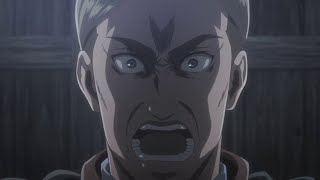 AOT season 3 episode 16commander erwin last speech DUB [upl. by Yelsgnik]