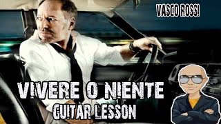 Vasco Rossi  Vivere o Niente Guitar Lesson  TABS [upl. by Raycher]