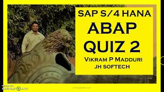 Challenge Your SAP S4HANA ABAP Skills Take on Quiz 2 [upl. by Eetnwahs478]