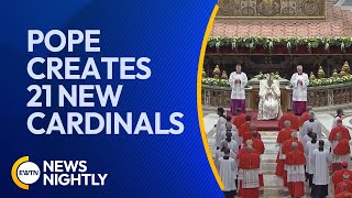 Pope Creates 21 New Cardinals Global Diversity Reshapes Vatican Leadership  EWTN News Nightly [upl. by Enitsahc]