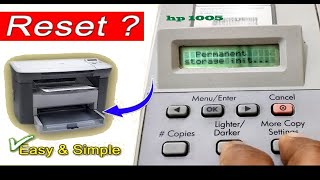 How to reset HP m1005 printer  hp LaserJet printer how to do factory reset in hp1005 [upl. by Ellehsal]