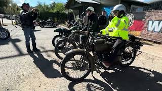 AMCA Roadrun  old motorcycles leaving lunch [upl. by Rollin380]