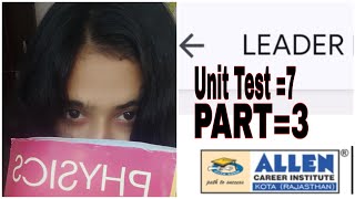 Allen Leader Test Unit 7 💞Test Analysis💞Question Level🤔Neet [upl. by Raeann776]