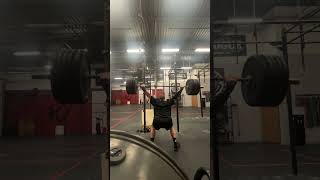 Snatch balance single at 180 shorts one snatch balance with 180 pounds or 81 kilos Olympic lifting [upl. by Huggins]