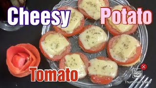 Cheesy Tomato amp potato Egg Tomato amp potato Iftar Recipe  Cheesy Tomato Noor Ansari Food Secret [upl. by Bellaude]