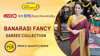 Banarasi Fancy Sarees Collection  Kancheepuram Varamahalakshmi Silks Sarees LIVE [upl. by Caty]