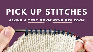 Pick Up and Knit on a Cast On Edge [upl. by Babby]