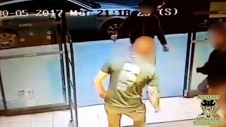 Customers Encounter Crazed Attacker at Supermarket Entrance  Active Self Protection [upl. by Isnam]