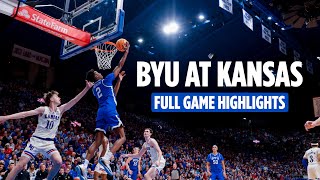 FULL GAME HIGHLIGHTS BYU Basketball at Kansas [upl. by Atwahs]