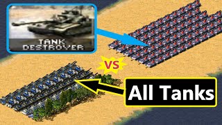 All Tanks vs Tank Destroyer  Same Cost  Red Alert 2 [upl. by Reibaj789]