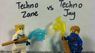 Lego Ninjago Techno Zane vs Techno Jay [upl. by Michel]