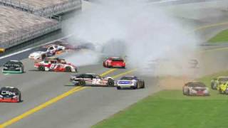 Nascar Racing 2003 RIDICULOUS Crashes amp Pileups Part II [upl. by Delphina]