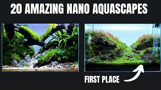 TWENTY OF THE BEST NANO AQUASCAPES 2022 Aquaflora Nano Aquascaping Contest [upl. by Yesnnyl136]