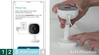 How to Install and Set Up the LiftMaster Smart Garage Camera Using the myQ App [upl. by Aillil995]