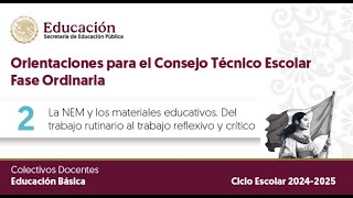 2a Sesión de CTE Tema 2 Materiales Educativos en la Nueva Escuela Mexicana [upl. by Atnahs]