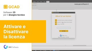 GCAD  Attivare e disattivare la licenza [upl. by Australia]