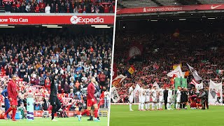 A packed out Anfield singing Youll Never Walk Alone for the first time in 528 days 🙌 [upl. by Gemmell]