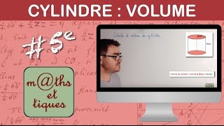 Calculer le volume dun cylindre  Cinquième [upl. by Nailluj]