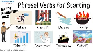 Vocabulary Phrasal Verbs for Starting  Learn Phrasal Verbs Through Stories [upl. by Hoffert259]