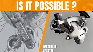 How to upgrade rear derailleur in old vintage bike [upl. by Monetta]