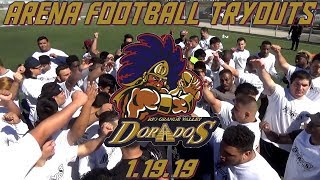 RGV Dorados  Arena Football Tryouts 11919 [upl. by Nwahsaj649]