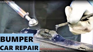 Car Bumper repair plastic amp Hot air plastic welding [upl. by Rafe54]